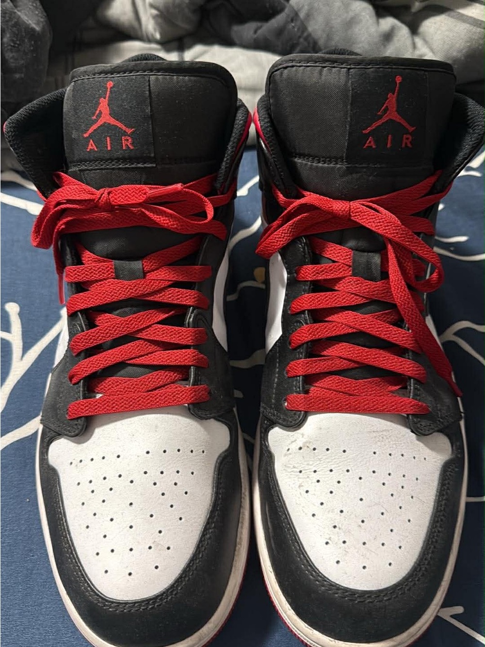Nike Black/White/Red Air Jordan High-Top Sneakers